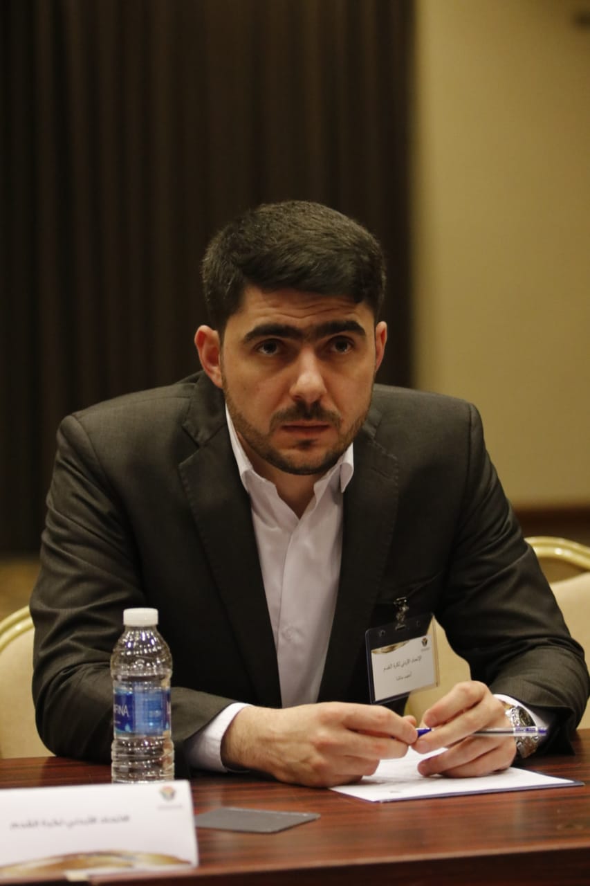 السيد أحمد ماشة، مدير دائرة الترخيص باتحاد كرة القدم ومسشتار الاتحاد الآسيوي لكرة القدم&nbsp;