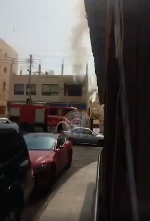 حريق في محل بلاستيشن في ضاحية