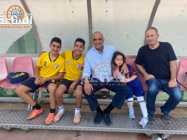 بشر الخصاونة يحضر مباراة ودية لكرة