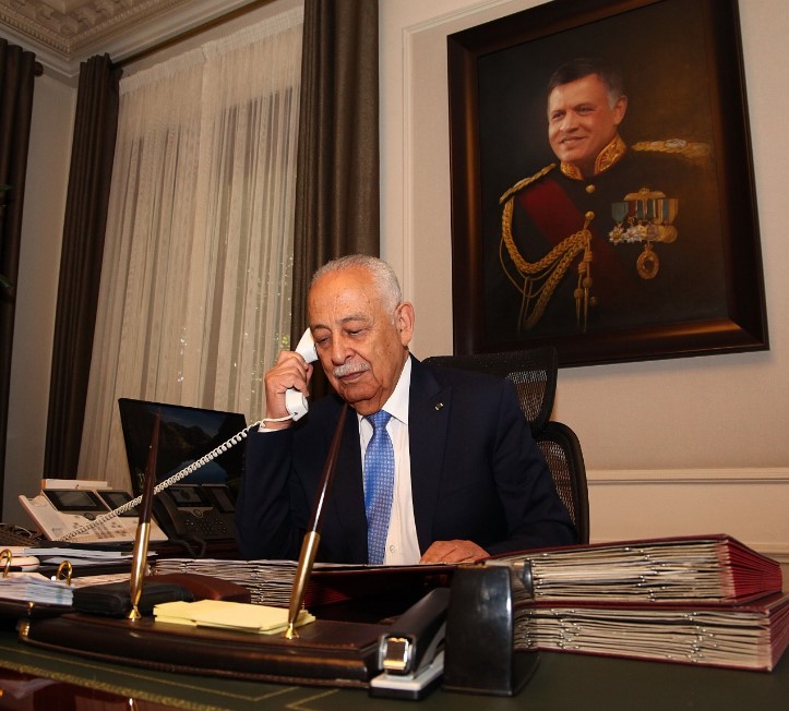 العيسوي ينقل تعازي جلالة الملك إلى