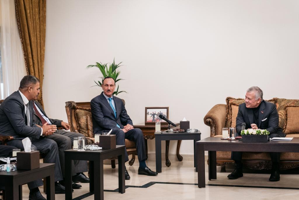 الملك في دارة الباشا توفيق الطوالبة..