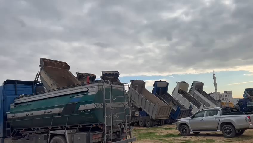 إضراب سائقي الشّاحنات في شفا بدران