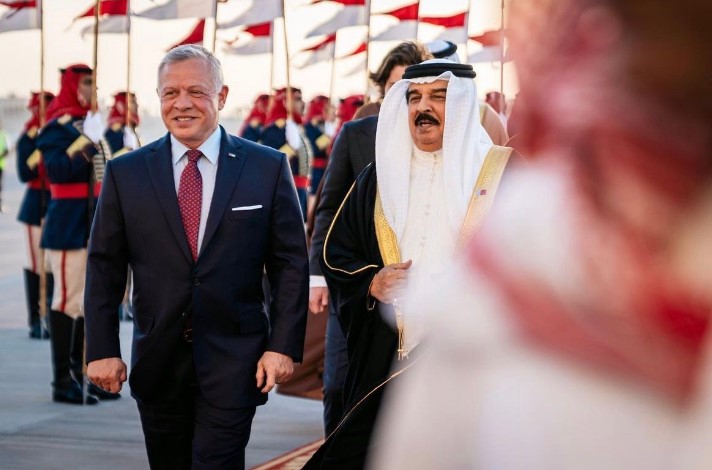 لقاء الملك عبدالله الثاني والملك حمد