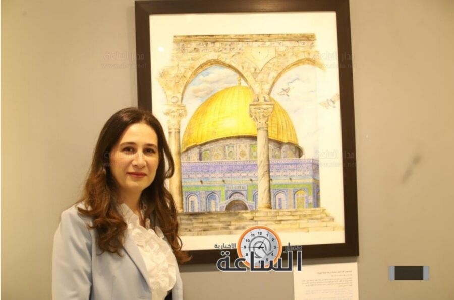 الفنانة التشكيلية المقدسية نادين طوقان تفتتح
