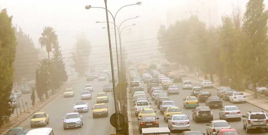 الأردن يتأثر بموجة غبارية متوسطة الكثافة