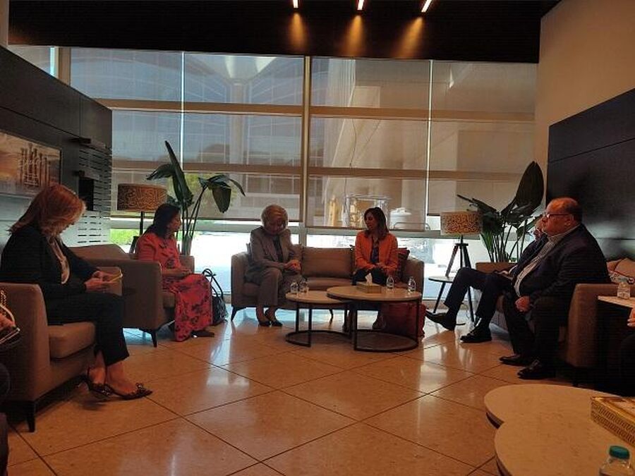 النجار تستقبل وزيرة الثقافة المصرية نيفين