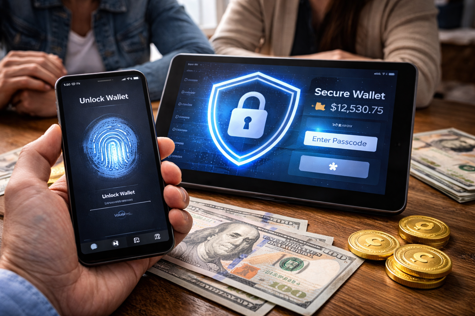 أمان المحافظ الرقمية على الأجهزة المشتركة