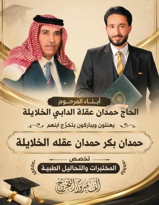 حمدان بكر الخلايلة.. مبارك التخرج