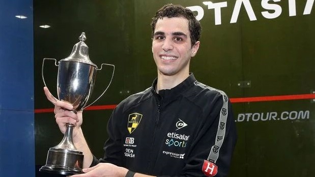 اللاعب المصري الفائز ببطولة أوبتاسيا للأسكواش