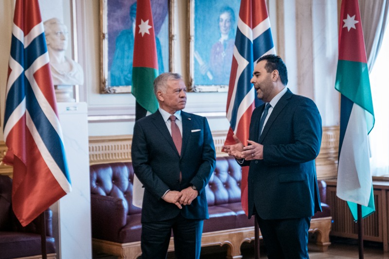 الملك يجتمع مع رئيس البرلمان النرويجي..