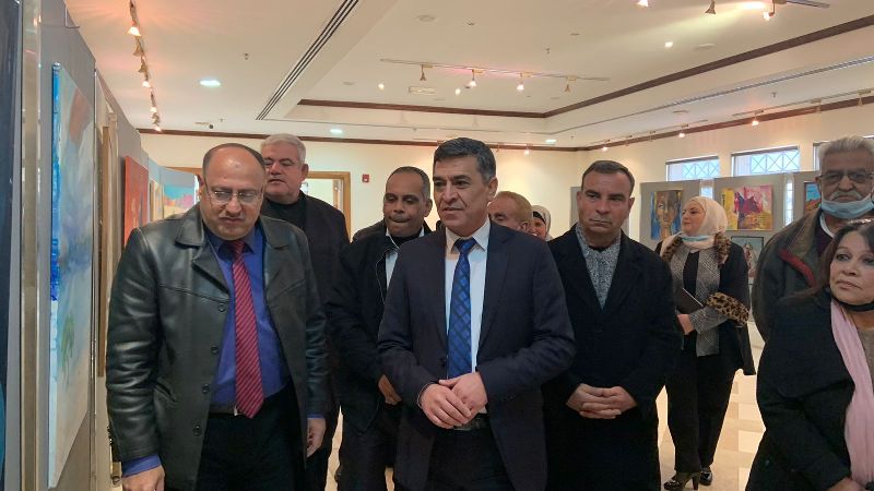 أفتتاح معرض فن تشكيلي بعنوان الأردن