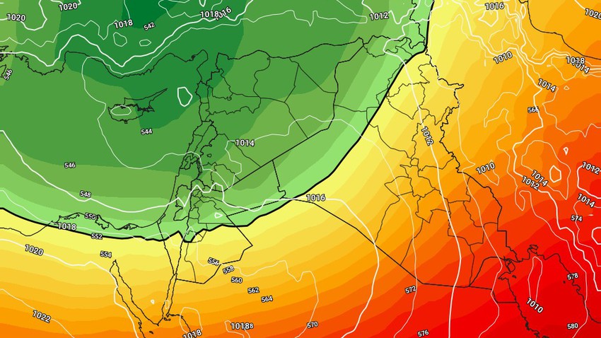 بدء تأثر الأردن بالمنخفض