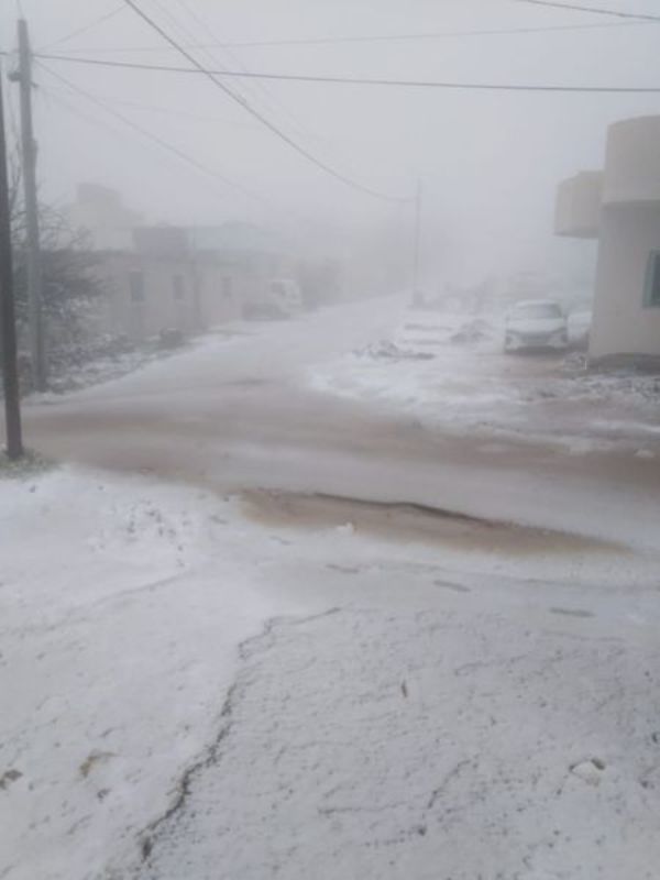 الثلوج تتساقط في عجلون