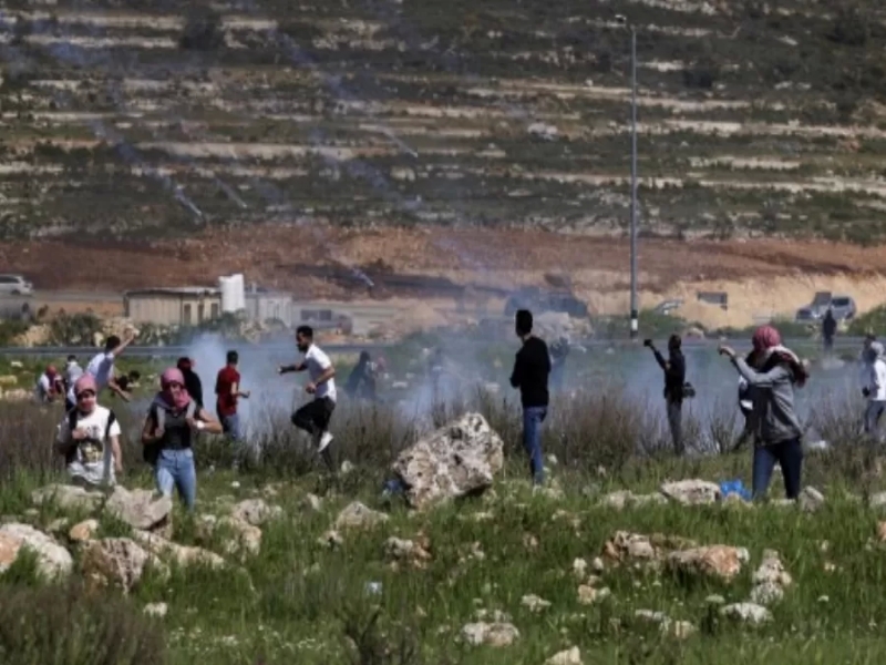 مواجهات بين قوات الاحتلال الإسرائيلي وفلسطينيين