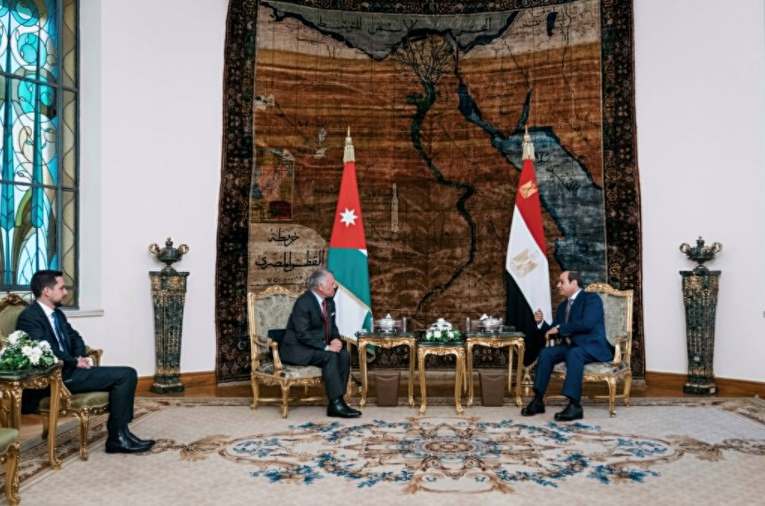 الملك يلتقي السيسي