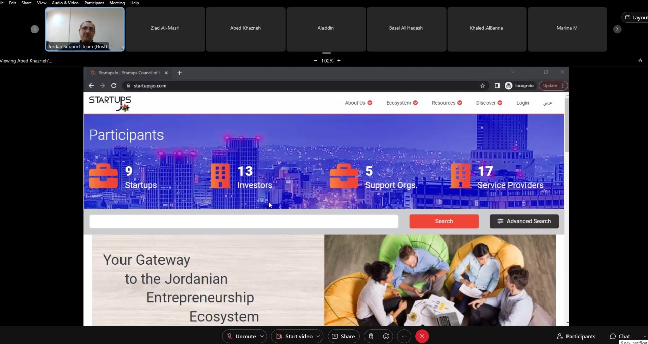 اطلاق بوابة ريادة الأعمال الأردنية في