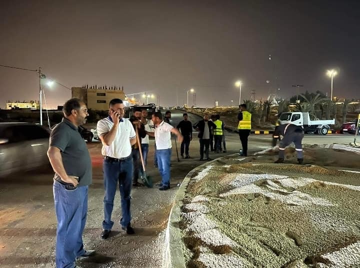 مشروع طريق ودوار نفق الدفاع المدني