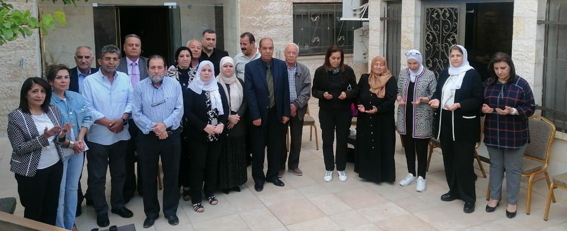 اعضاء نادي سنابل اليرموك ينفذون وقفة