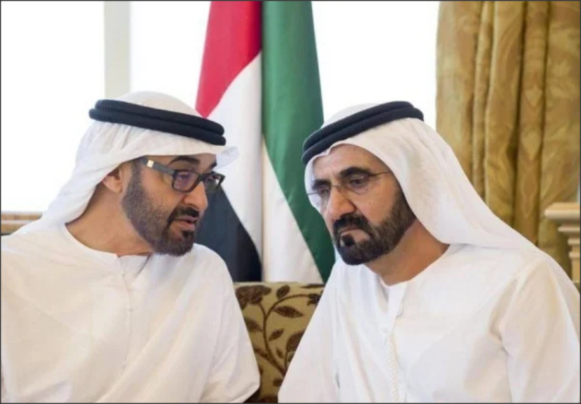 محمد بن راشد يبايع محمد بن