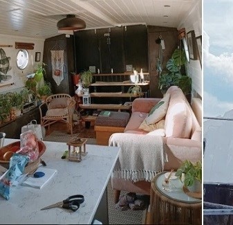 يخفضان فواتيرهما الشهرية بالعيش في قارب