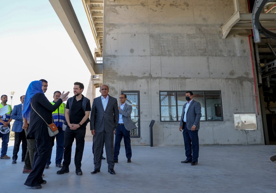 ولي العهد يتفقد مشروع تلفريك عجلون..