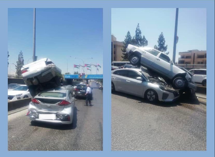 تصادم 6 مركبات بمنطقة السابع وإدارة