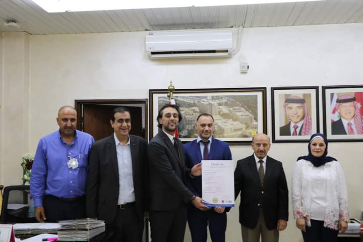 مستشفى الجامعة الأردنية يحصل على شهادة