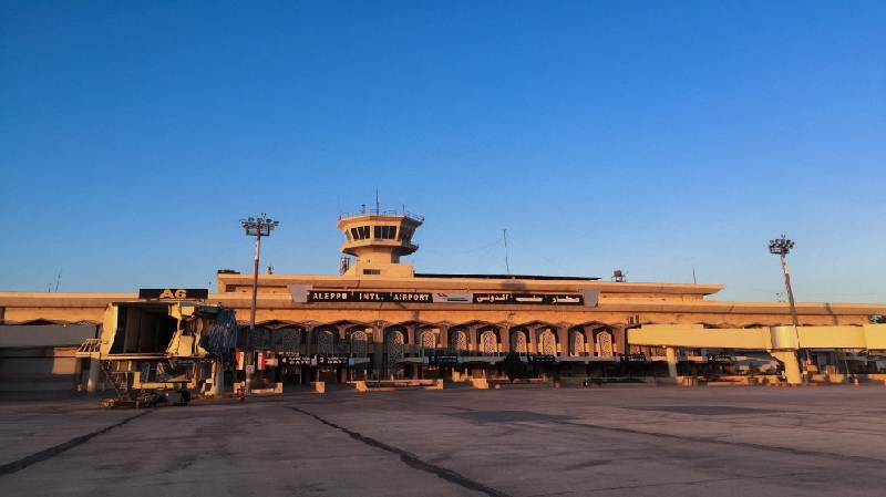 سانا: مهبط مطار حلب الدولي تضرر