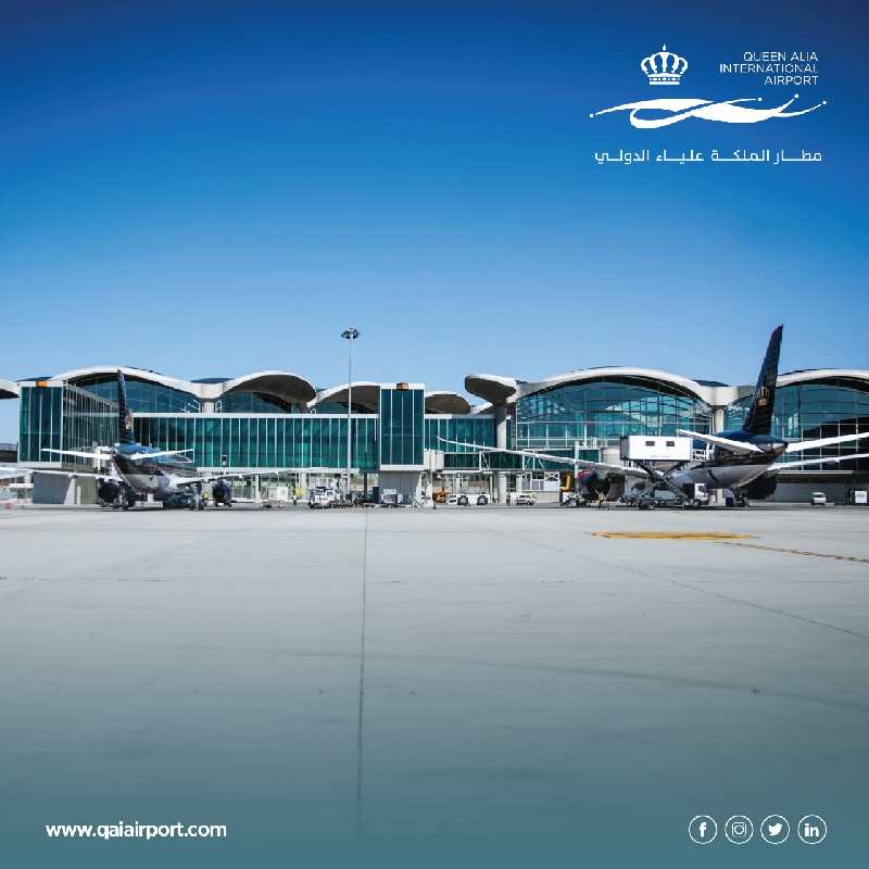 مطار الملكة علياء الدولي يستقبل أكثر