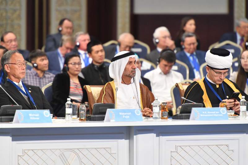 الجروان يلتقي رئيس مجلس الشيوخ الكازاخستاني