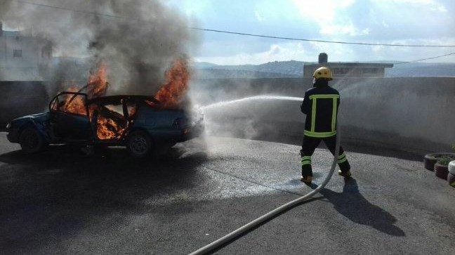 حريق مركبة في البقعة والأمن: لا
