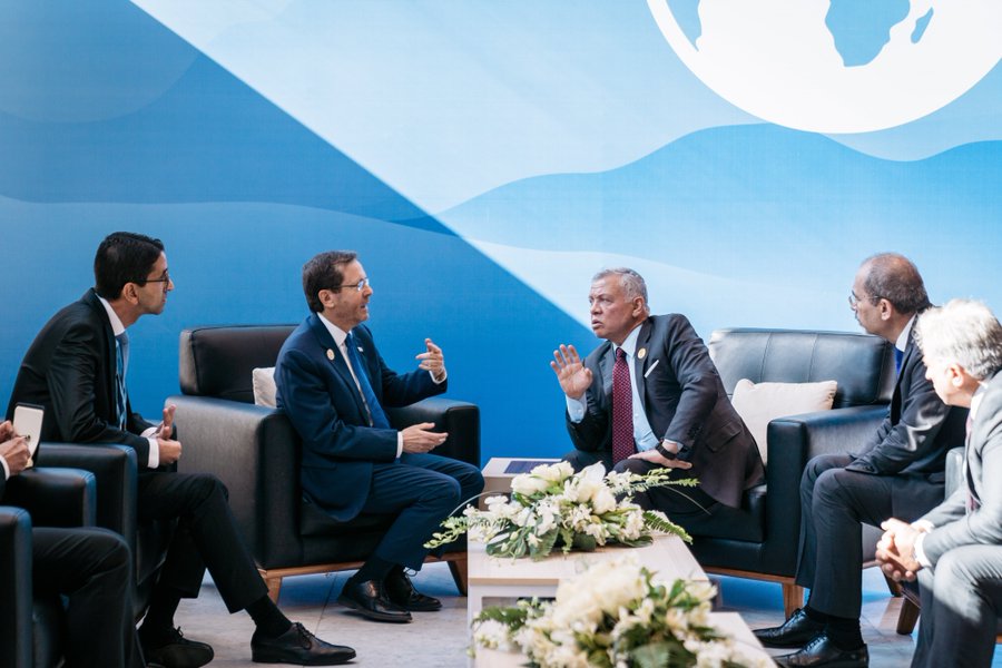 الملك يلتقي الرئيس الإسرائيلي إسحاق هرتسوغ