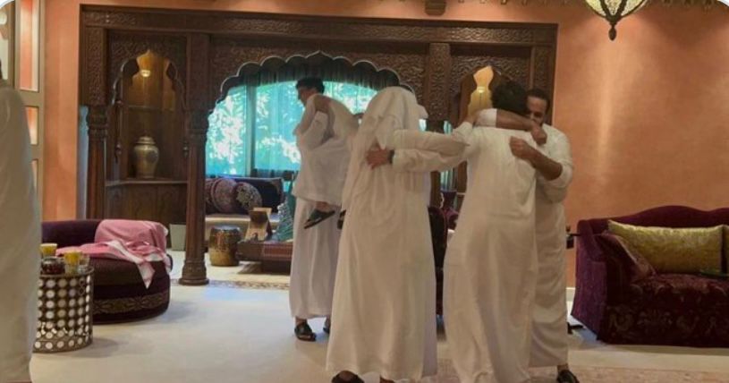 فرحة محمد بن سلمان بفوز السعودية