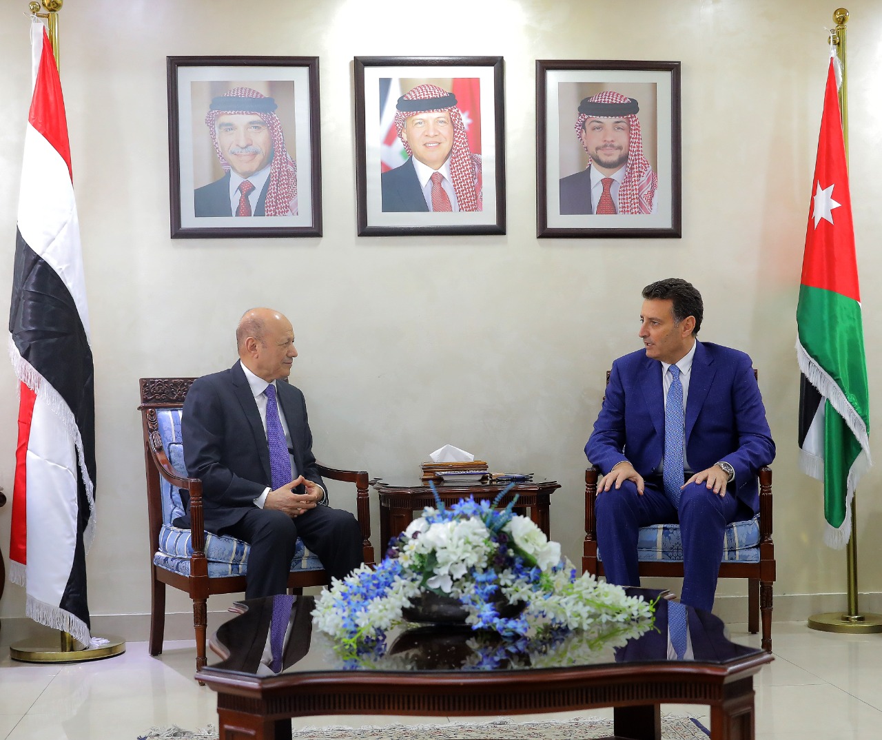 الصفدي يلتقي رئيس مجلس القيادة الرئاسي