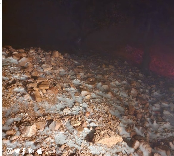 زخات ثلجية فوق قمم المرتفعات الجبلية