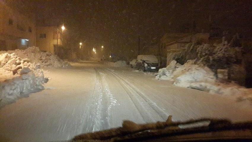 شرق الأردن على موعد مع الثلوج