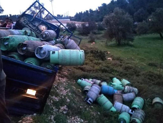 سيارة غاز كادت ان تتسبب بفاجعة