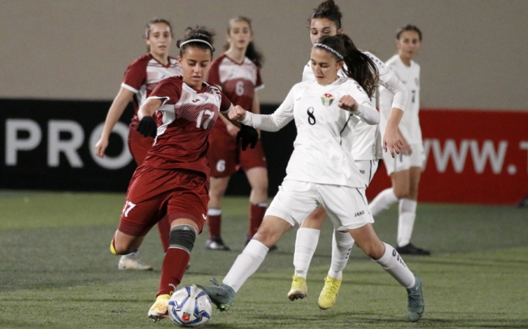 منتخب الناشئات يتعادل مع نظيره الفلسطيني