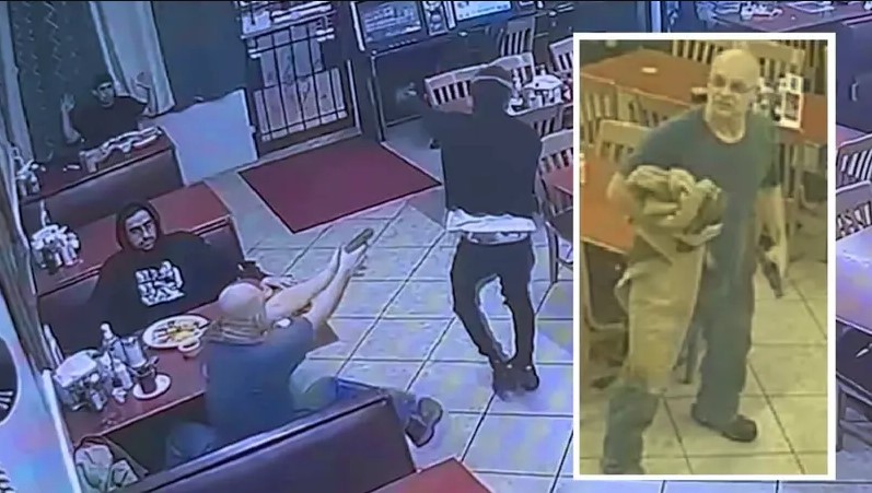 شاهد لصا يسطو على مطعم أميركي