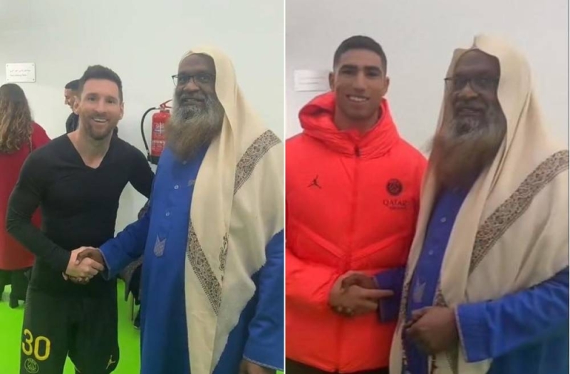 ليونيل ميسي رفقة الشيخ عادل الكلباني