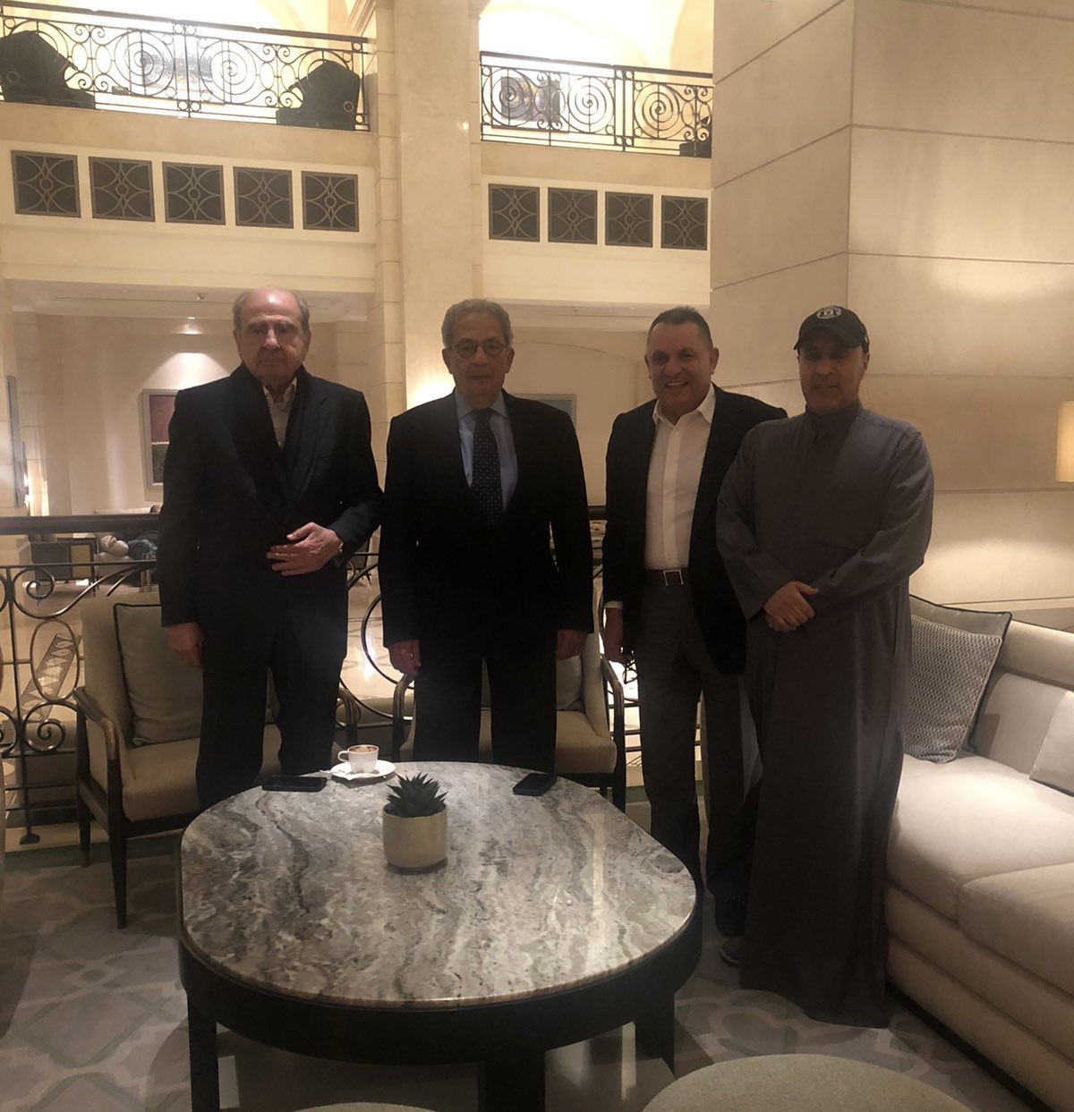 طاهر المصري ومحمد الصقر وعمرو موسى