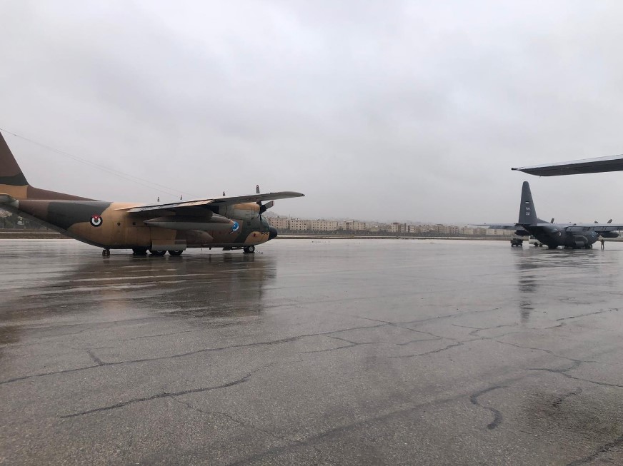 طائرة إغاثة أردنية محملة بمساعدات لمتضرري