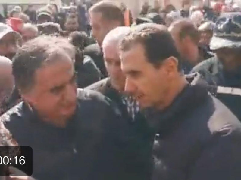 بشار الأسد في حلب المنكوبة يعلق