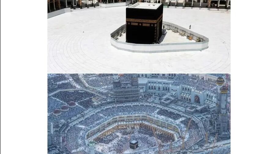 وزير الحج السعودي عن صورتين للحرم