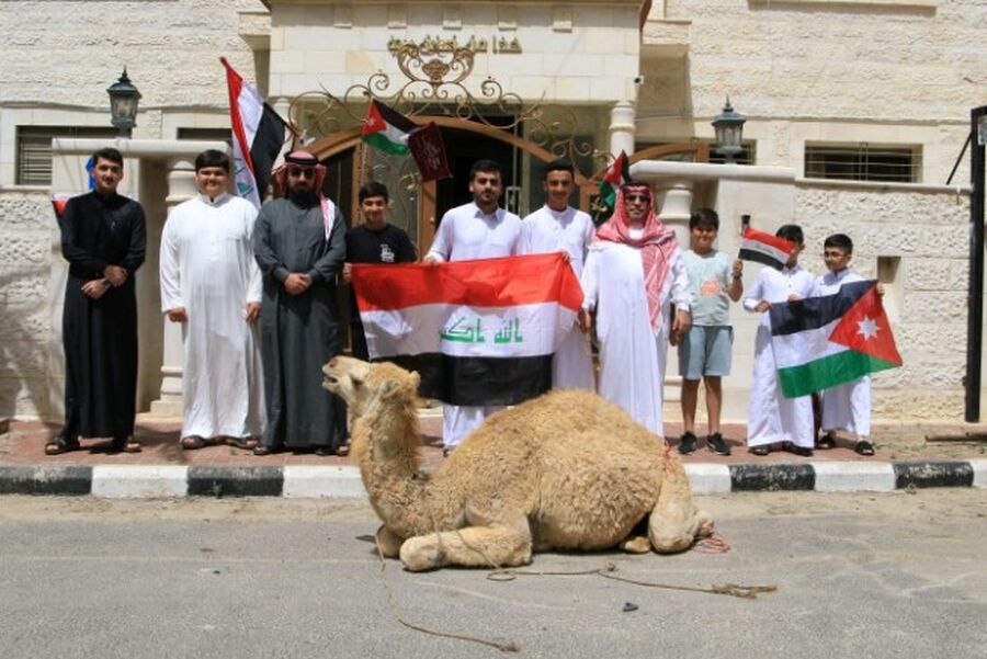 الكبيسي ينحر جملا احتفالا بزفاف ولي