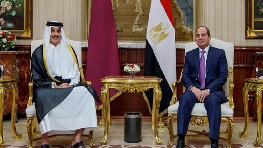 امير قطر والسيسي يتفقان على التنسيق