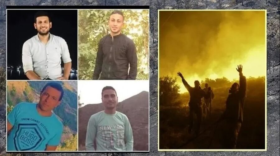 فيديو وصور للمصريين القتلى بحريق اندلع