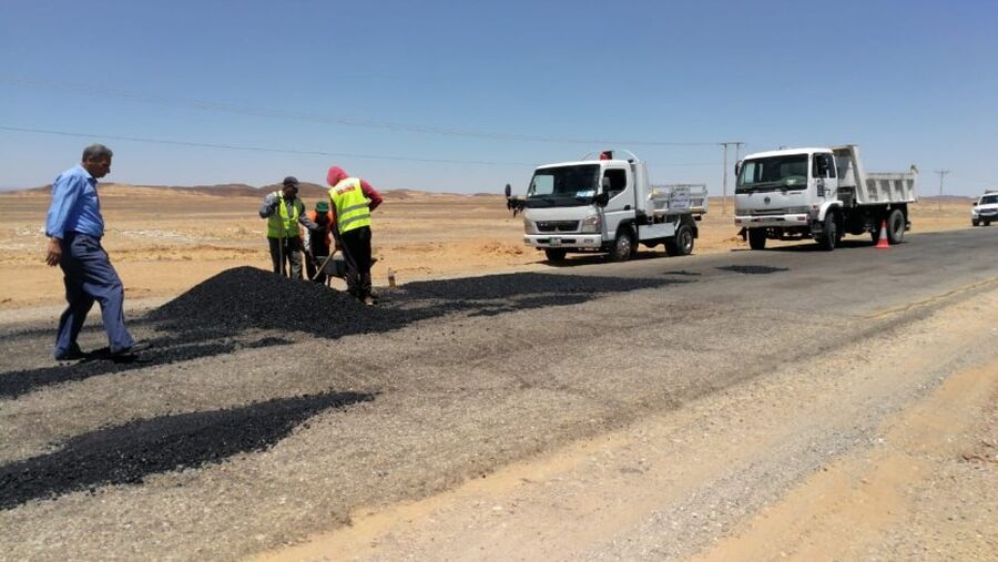 الأشغال تبدأ أعمال صيانة طريق المدورة