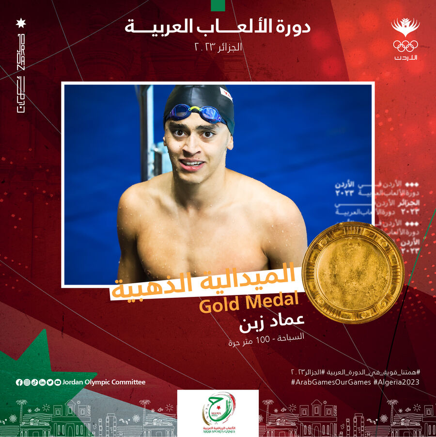 ذهبية للأردن في سباق 100 متر