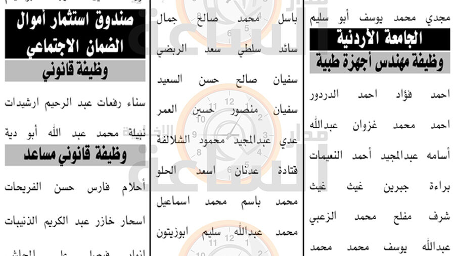 3 وزارات والجامعة الاردنية والضمان تدعو